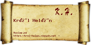Král Helén névjegykártya
